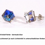Ohrringe mit Swarovski Würfel 8mm