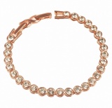 Tennisarmband mit Swarovski Elements rosè vergoldet