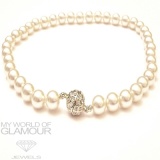 Perle Collier mit Swarovski Elements