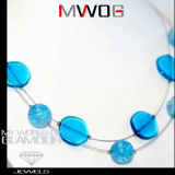 Collier Edelstahl blau