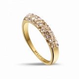 Ring mit Swarovski Elements vergoldet schmal