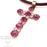Kreuz Kette mit Swarovski Elements
