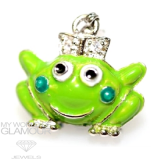 Charms Bettelanhänger mit Swarovski Elements Frosch