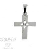 Anhänger Kreuz mit Kette Echt Silber