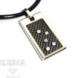 Herren Anhänger Edelstahl mit Kette + Gravur