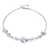 Collier mit Swarovski Elements silvershade