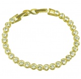Tennisarmband mit Swarovski Elements echt vergoldet