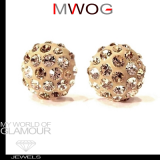 Ohrringe mit Swarovski Elements cognac