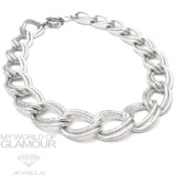Collier Panzerkette diamantiert