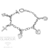 Bettelarmband mit Swarovski Elements Charms