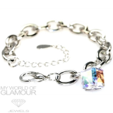 Bettelarmband mit Swarovski Elements Würfel
