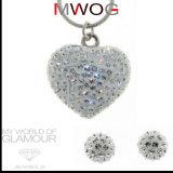 Herzkette mit Swarovski Elements Set