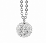 Kette mit Swarovski Elements rund weiss