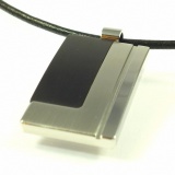 Herren Anhänger Edelstahl Matt mit Kette