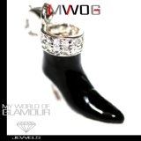 Charms Bettelanhänger mit Swarovski Elements Stiefelette
