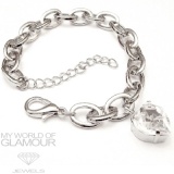 Bettelarmband mit Swarovski Elements Herz