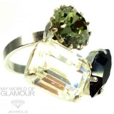 Ring mit Swarovski Elements verstellbare Größe