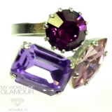 Ring mit Swarovski Elements lila