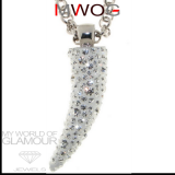 Kette mit Swarovski Elements Anhänger Zahn