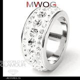Ring mit Swarovski Elements weiss